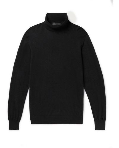 Saman Amel Cashmere And Silk-blend Rollneck Sweater - Black