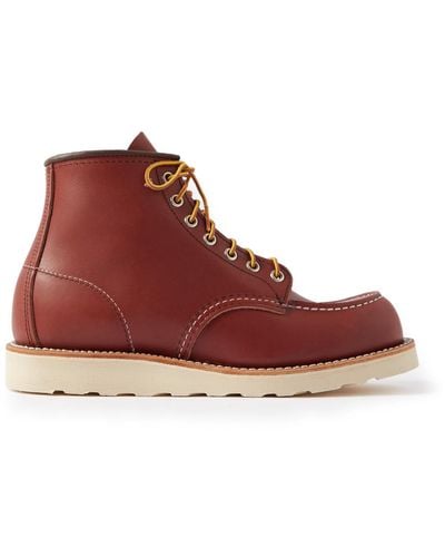 Red Wing 875 Classic Moc Leather Boots - Red