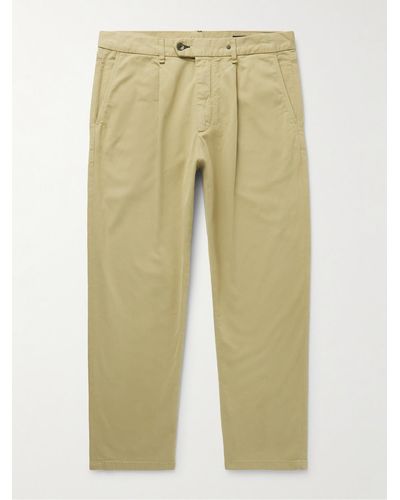Rag & Bone Tapered Pleated Cotton-blend Twill Chinos - Natural