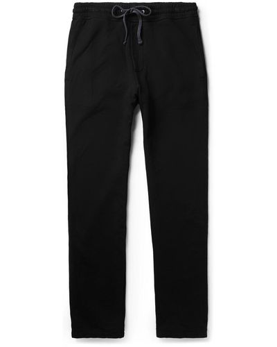 James Perse Straight-leg Supima Cotton-jersey Sweatpants - Black