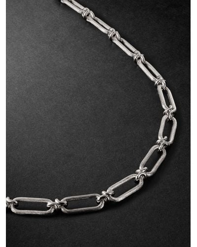 Annoushka Knuckle Heavy Sterling Silver Chain Necklace - Black