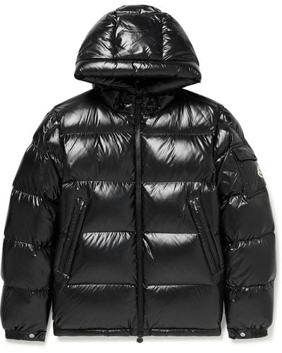 Moncler Ecrins Quilted Shell Hooded Down Jacket - Black