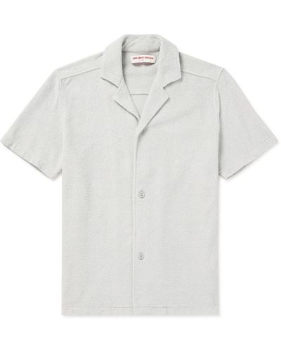 Orlebar Brown Howell Camp-collar Cotton-terry Shirt - White