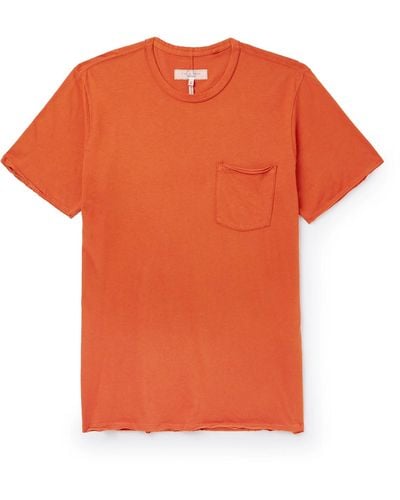 Rag & Bone Miles Organic Cotton-jersey T-shirt - Orange