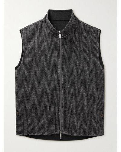 STÒFFA Reversible Vest - Wool Merino Double-sided - Black