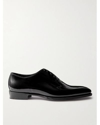 George Cleverley Merlin Whole-Cut Oxford-Schuhe aus Lackleder - Schwarz