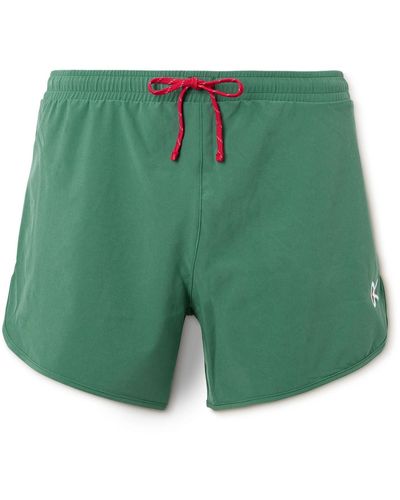 District Vision 5'' Training Logo-print Straight-leg Stretch-jersey Drawstring Shorts - Green