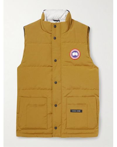 Canada Goose Freestyle Regeneration Two-tone Quilted Shell Down Gilet - Yellow