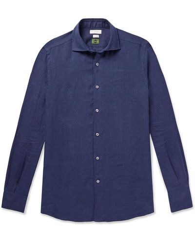 Blue Incotex Shirts for Men | Lyst