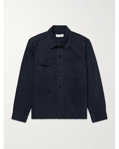 Alex Mill Garment-dyed Recycled-denim Jacket - Blue