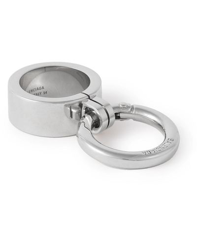 Balenciaga Utility 2.0 Silver-tone Ring - Gray