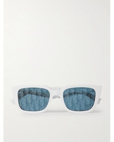 Dior Occhiali da sole in acetato con montatura D-frame Dior B27 S2I - Blu