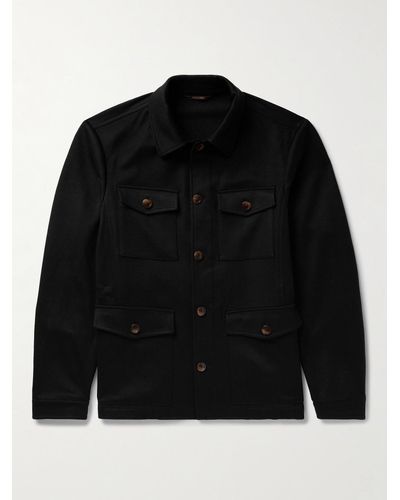 Canali Safari Cashmere Jacket - Black