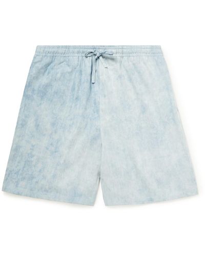 YMC Cotton-voile Drawstring Shorts - Blue
