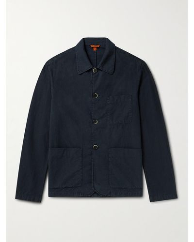 Barena Visal Cotton Overshirt - Blue