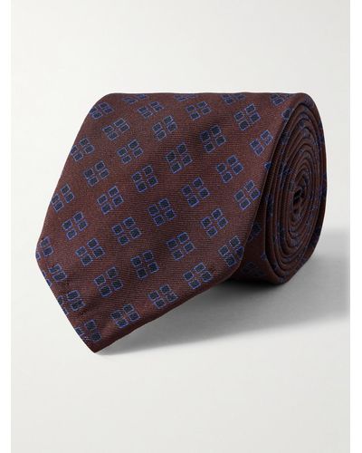 Rubinacci 7.5cm Silk-jacquard Tie - Purple