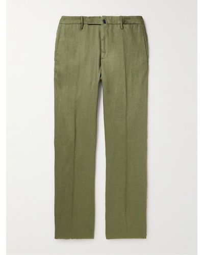 Incotex Venezia 1951 Slim-fit Linen Trousers - Green