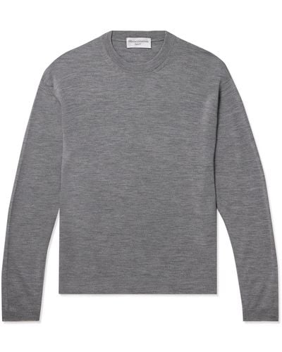 Officine Generale Reggie Wool-blend Sweater - Gray