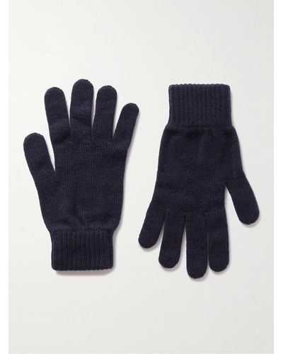 Johnstons of Elgin Cashmere Gloves - Blue