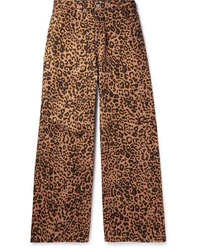 Vetements Wide-leg Leopard-print Jeans - Multicolor