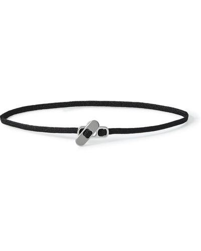 Miansai Metric Silver Cord Bracelet - Black