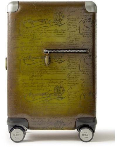 Berluti Formula 1005 Scritto Venezia Leather Suitcase - Green
