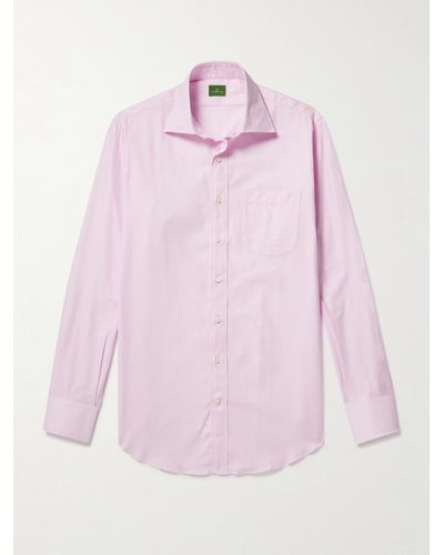 Sid Mashburn Textured-cotton Shirt - Pink