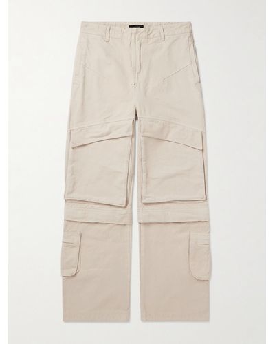 Entire studios Hard Straight-leg Convertible Cotton-canvas Cargo Trousers - Natural