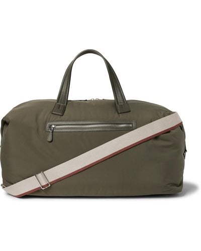 Loro Piana Voyager Leather-trimmed Storm System Wind Microfibre Holdall - Green