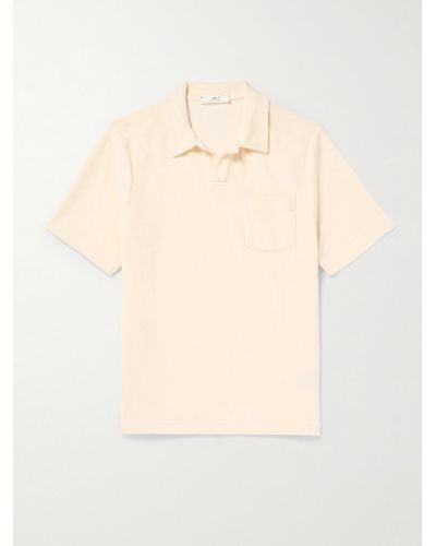 MR P. Organic Cotton-terry Polo Shirt - Natural