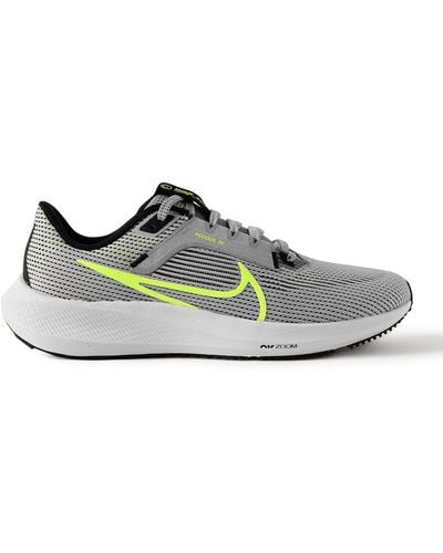 Nike Air Zoom Pegasus 40 Rubber-trimmed Mesh Running Sneakers - Green