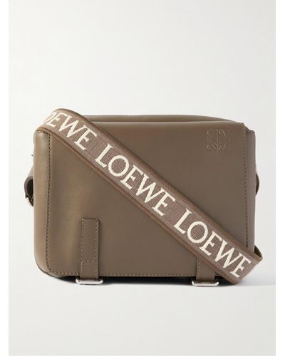 Loewe Military Leather Messenger Bag - Natural