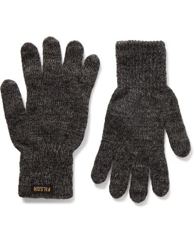 Filson Logo-appliquéd Wool-blend Gloves - Black
