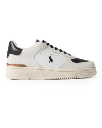 Polo Ralph Lauren Masters Paneled Leather Sneakers - White