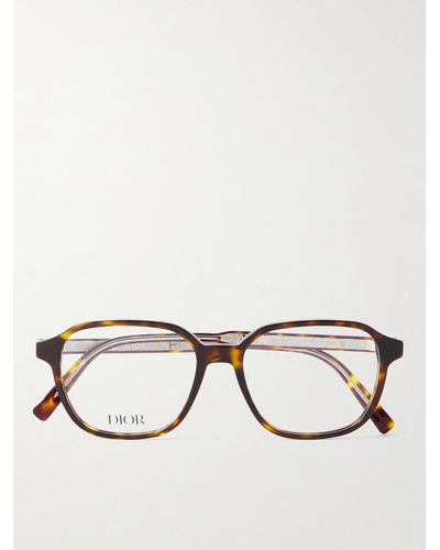 Dior InDiorO S3I Brille mit eckigem Rahmen aus Azetat in Schildpattoptik - Natur