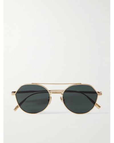 Dior Diorblacksuit R6u Aviator-style Gold-tone Sunglasses - Metallic