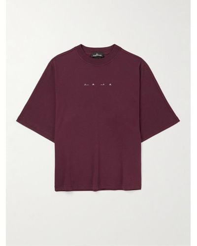 Stone Island Shadow Project Printed Cotton-jersey T-shirt - Purple