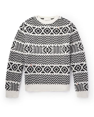 A Kind Of Guise Kristjan Intarsia Wool And Cashmere-blend Sweater - Black