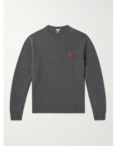 Loewe Anagram Crew Neck Sweater - Grey