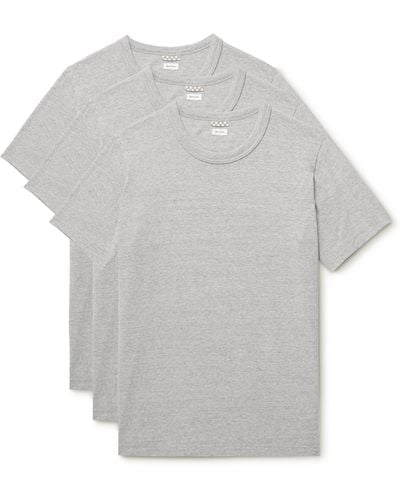 Visvim Sublig Three-pack Cotton-jersey T-shirts - Gray