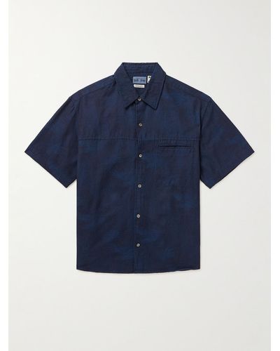 Blue Blue Japan Cotton-jacquard Shirt - Blue