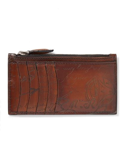 Berluti Scritto Venezia Leather Wallet - Brown