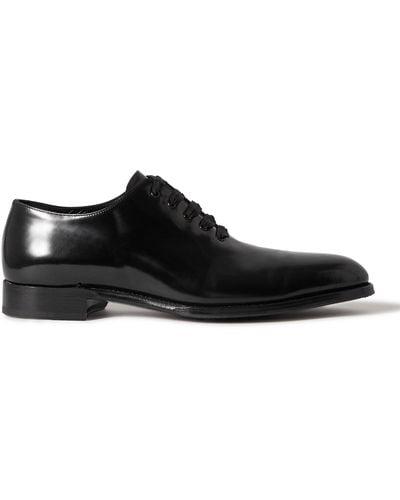 Dunhill Glossed-leather Oxford Shoes - Black