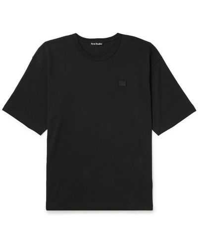Acne Studios Exford Logo-appliquéd Cotton-jersey T-shirt - Black