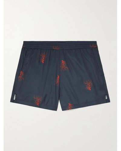 La Paz Morais Slim-fit Mid-length Printed Recycled Swim Shorts - Blue