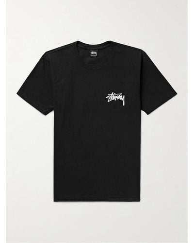 Stussy Read Em 'n' Weep Printed Cotton-jersey T-shirt - Black