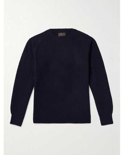 Beams Plus Pullover in lana - Blu