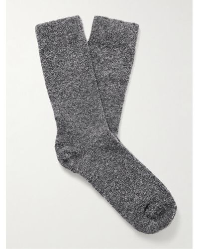 Howlin' Wally Merino Wool-blend Socks - Grey