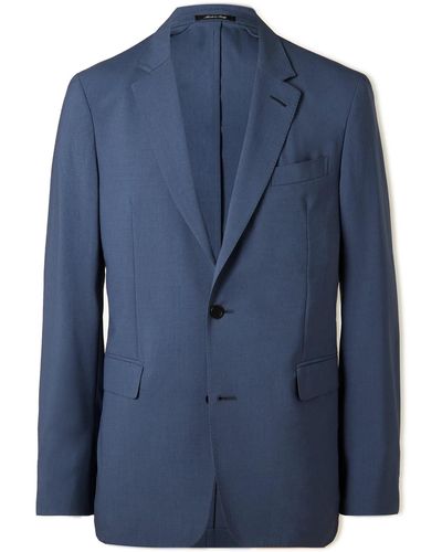 Dunhill Travel Unstructured Wool Suit Jacket - Blue