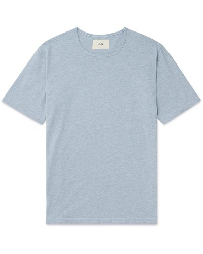 Folk Everyday Cotton-jersey T-shirt - Blue
